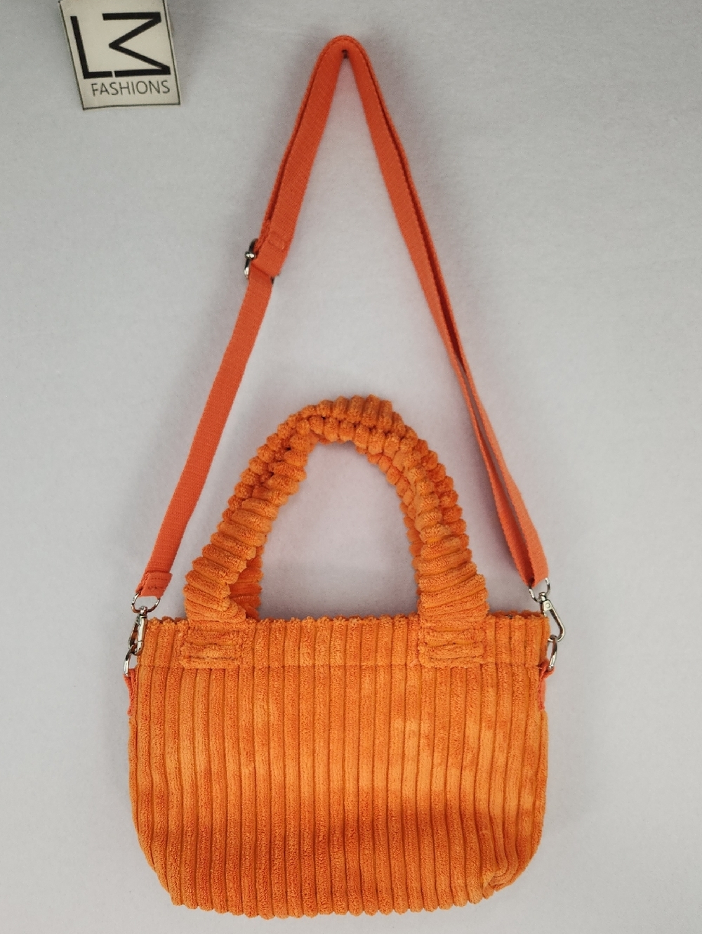 Orange Corduroy No Name Crossbody/Shoulder/Purse, UNIQUE!